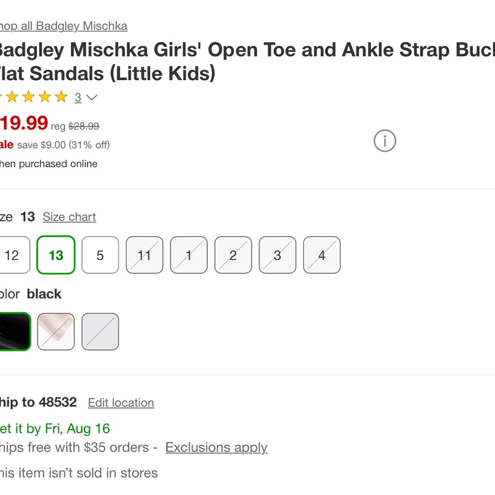 Girls Sandals - Picture 3 of 3